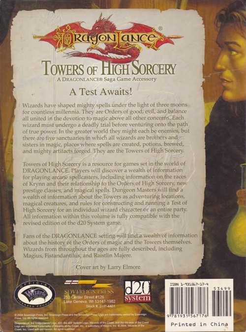 D&D 3.5 - Dragonlance - Towers of High Sorcery (B Grade) (Genbrug)